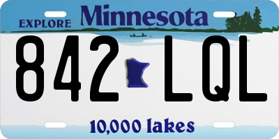 MN license plate 842LQL