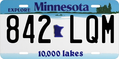 MN license plate 842LQM