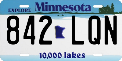 MN license plate 842LQN