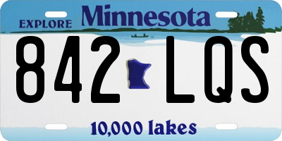 MN license plate 842LQS