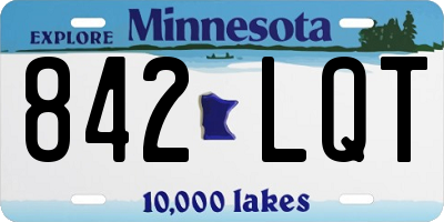 MN license plate 842LQT