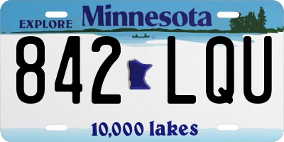 MN license plate 842LQU