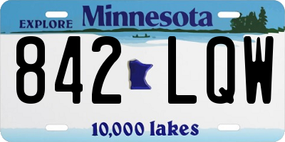 MN license plate 842LQW