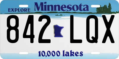 MN license plate 842LQX