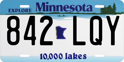 MN license plate 842LQY