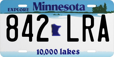 MN license plate 842LRA