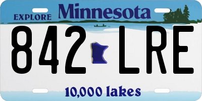 MN license plate 842LRE