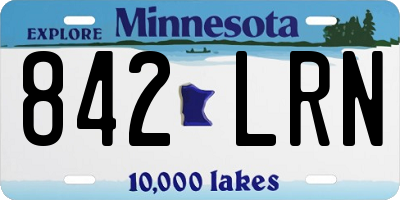 MN license plate 842LRN