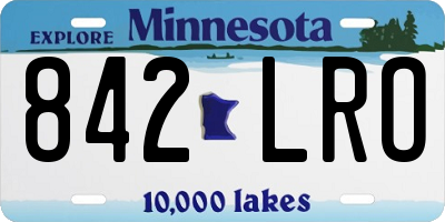 MN license plate 842LRO