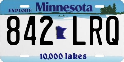 MN license plate 842LRQ