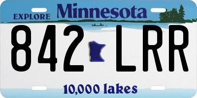 MN license plate 842LRR