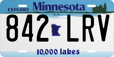 MN license plate 842LRV