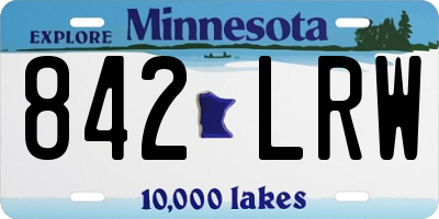 MN license plate 842LRW