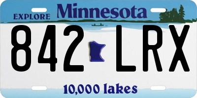 MN license plate 842LRX
