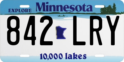 MN license plate 842LRY