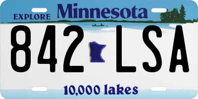 MN license plate 842LSA