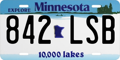 MN license plate 842LSB