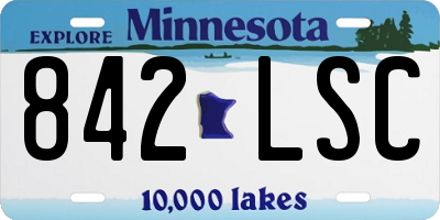 MN license plate 842LSC