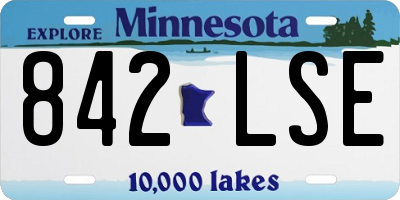 MN license plate 842LSE