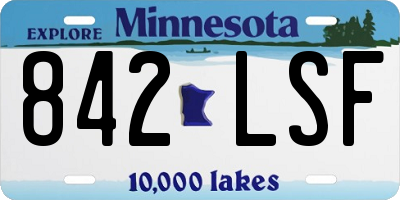 MN license plate 842LSF