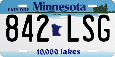 MN license plate 842LSG