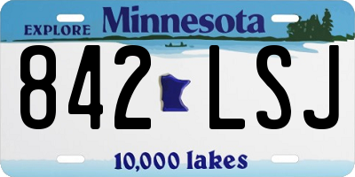 MN license plate 842LSJ