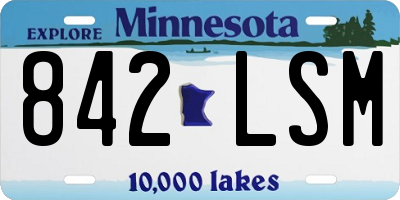 MN license plate 842LSM