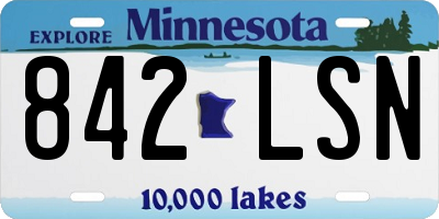 MN license plate 842LSN