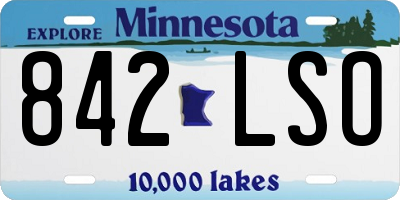 MN license plate 842LSO