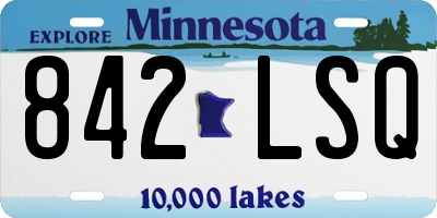 MN license plate 842LSQ