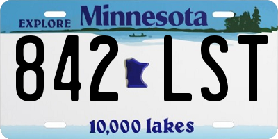 MN license plate 842LST