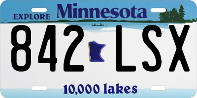 MN license plate 842LSX