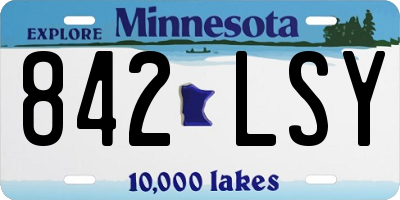 MN license plate 842LSY