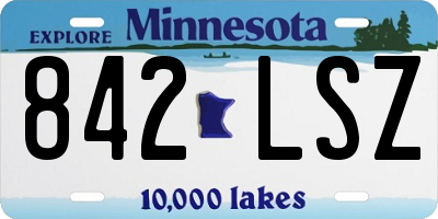 MN license plate 842LSZ