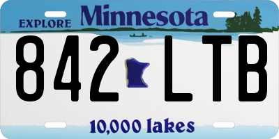 MN license plate 842LTB