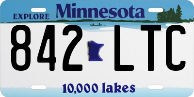 MN license plate 842LTC