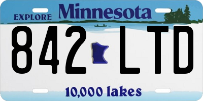 MN license plate 842LTD
