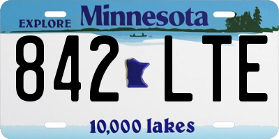 MN license plate 842LTE