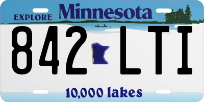 MN license plate 842LTI