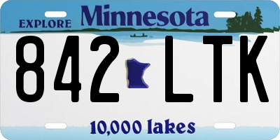 MN license plate 842LTK