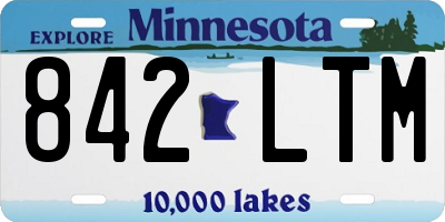MN license plate 842LTM