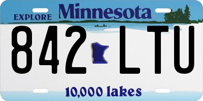MN license plate 842LTU