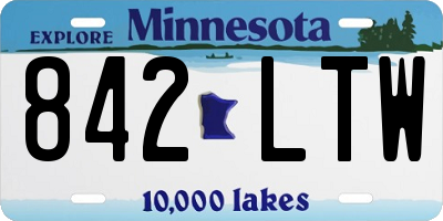 MN license plate 842LTW