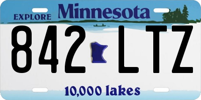MN license plate 842LTZ