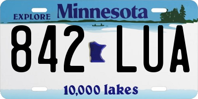 MN license plate 842LUA