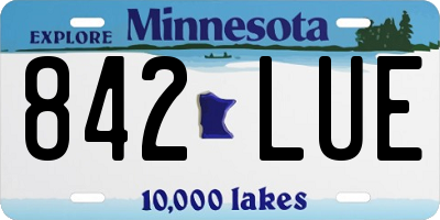 MN license plate 842LUE