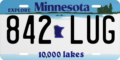MN license plate 842LUG