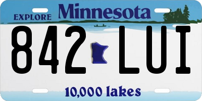 MN license plate 842LUI