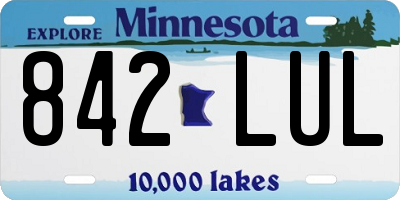 MN license plate 842LUL