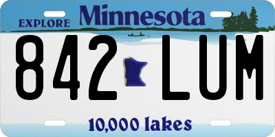 MN license plate 842LUM